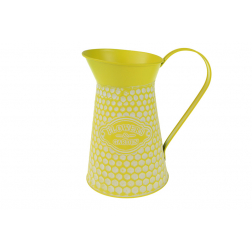 Kaspó fém kancsó D14/16*H23CM méhsejtmintás sárga