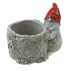 Kaspó kő manós 12*9*10cm mosott fehér