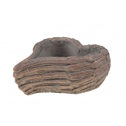 Kaspó kő szív forma 20x18.5x8.5cm arany