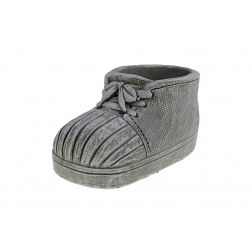 Kaspó kő cipő forma 13,5*8*7cm mosott fehér