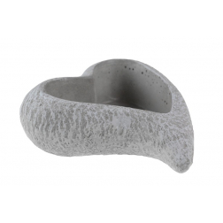 Kaspó kő szív forma 21*7cm szürke
