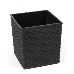 Kaspó műa Juka-rattan 30*30cm M30 fekete Lamela