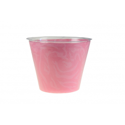 Kaspó műanyag D10 H10 mintás pink