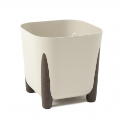 Kaspó műanyag FRIDA 26*26cm ECO bézs Lamela