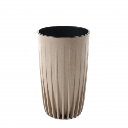 Kaspó műanyag MIRA magas D25 ECO latte Lamela