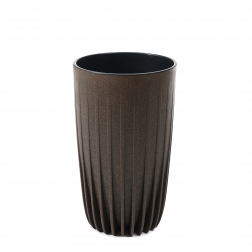 Kaspó műanyag MIRA magas D30 ECO espresso Lamela