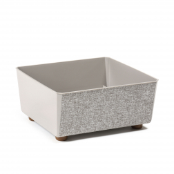 Kaspó műanyag SAGA 28,5*28,5cm textil taupe Lamela