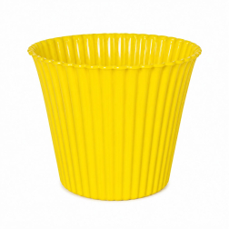 Kaspó muffin műanyag D12 sárga