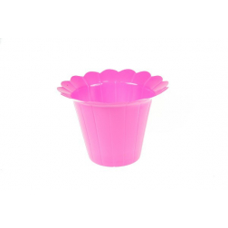 Kaspó plasztik 9,5*7,5cm nyomott csíkos rose