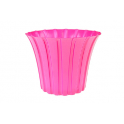 Kaspó plasztik bordázott D9 fényes pink