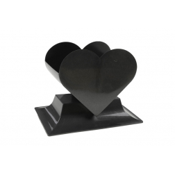Kaspó plasztik szív alakú 16,5*11*H14cm fekete