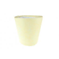 Kaspó PU bőrhatású 10*10cm krém