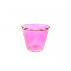 Kaspó üveg D9,5 m pink