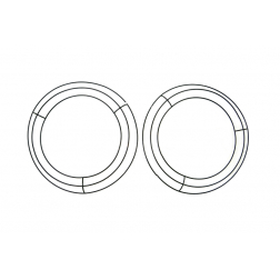 Koszorú alap fém D20 fekete