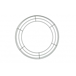 Koszorú alap fém D36 fekete