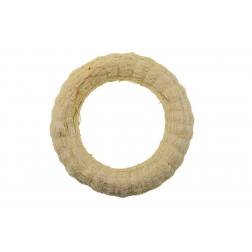 Koszorú alap széna 15cm/4 sisallal bevont krém