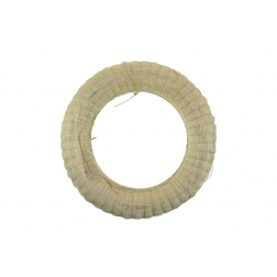Koszorú alap széna 25cm/5 sisallal bevont krém