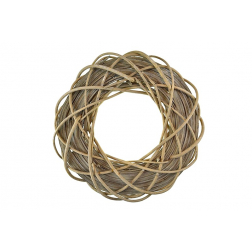 Koszorú vessző lapos D30*H4cm mosott szürke