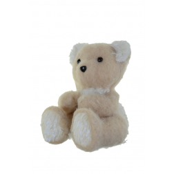 Figura maci hab ülő 16cm krém