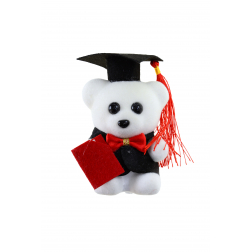 Figura maci hungarocell taláros 11-15cm fehér