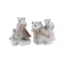 Figura maci kerámia sállal 11*13.5cm 2féle rózsaszín