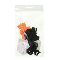 Macska + Szellem fa 5cm s/24 mix narancs