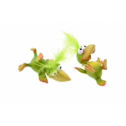 Figura madár poly fekvő 10,5cm 2féle zöld