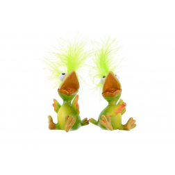 Figura madár poly ülő 7,5cm 2féle zöld