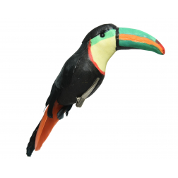 Madár tukán hab 17cm csipeszes színes
