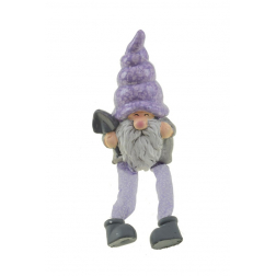 Figura manó kerámia 21cm lógólábú lila