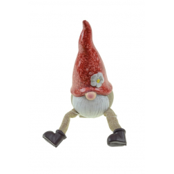 Figura manó kerámia 22cm lógólábú piros