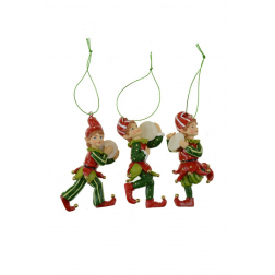 Figura Elf poly 5*10,5cm akasztós többféle