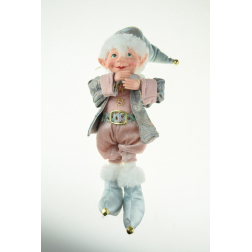 Manó textil 30cm kék/rózsaszín