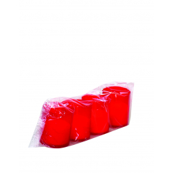 Mécses műanyag 4,7*6cm S/4 KM6/40 piros/fehér