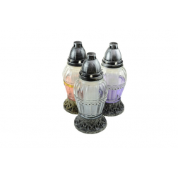 Mécses üveg strasszos (26*10,5) Z-313A
