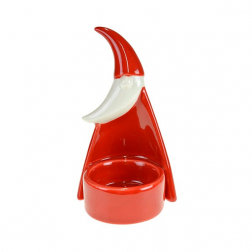 Mécsestartó mikulás porcelán 1,5*13cm piros