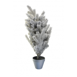 Műfenyő cserepes 45cm havas
