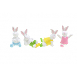 Figura nyúl poly 5,1cm s/4 több szín