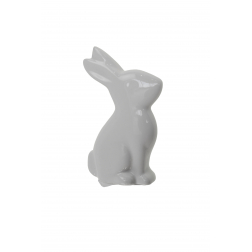 Figura nyuszi kerámia 3,5*5*10cm fehér