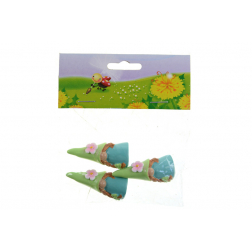 Figura orrmanó lány poly 4,7*2*1cm s/3 zöld