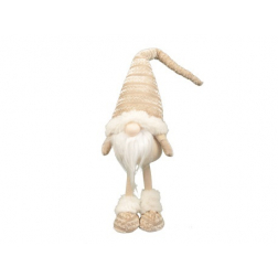 Figura orrmanó textil álló 55cm bézs
