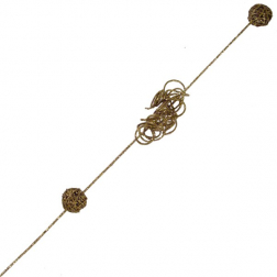 Pick rattan gömb/csavart 70cm glitteres arany