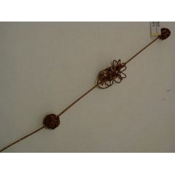 Pick rattan gömb/csavart 70cm glitteres barna