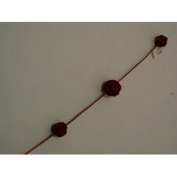 Pick rattan gömbös 70cm glitteres piros