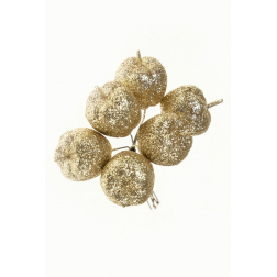 Pick alma 11cm s/6 glitteres arany