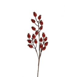 Pick csipkebogyó ág 34cm piros
