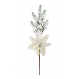 Pick fenyő 44CM virággal fehér/zöld