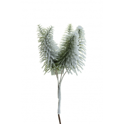 Pick fenyőág 27cm havas zöld