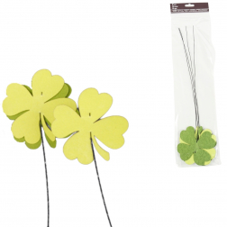 Pick Négylevelű lóhere papír 10cm s/3 sárga/zöld