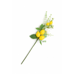 Pick selyemvirág citrom 49cm zöld/sárga